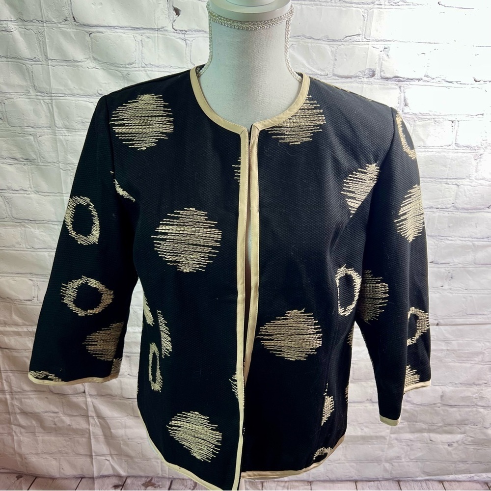 TWEEDS Embroidered 3/4 Sleeve Blazer Medium